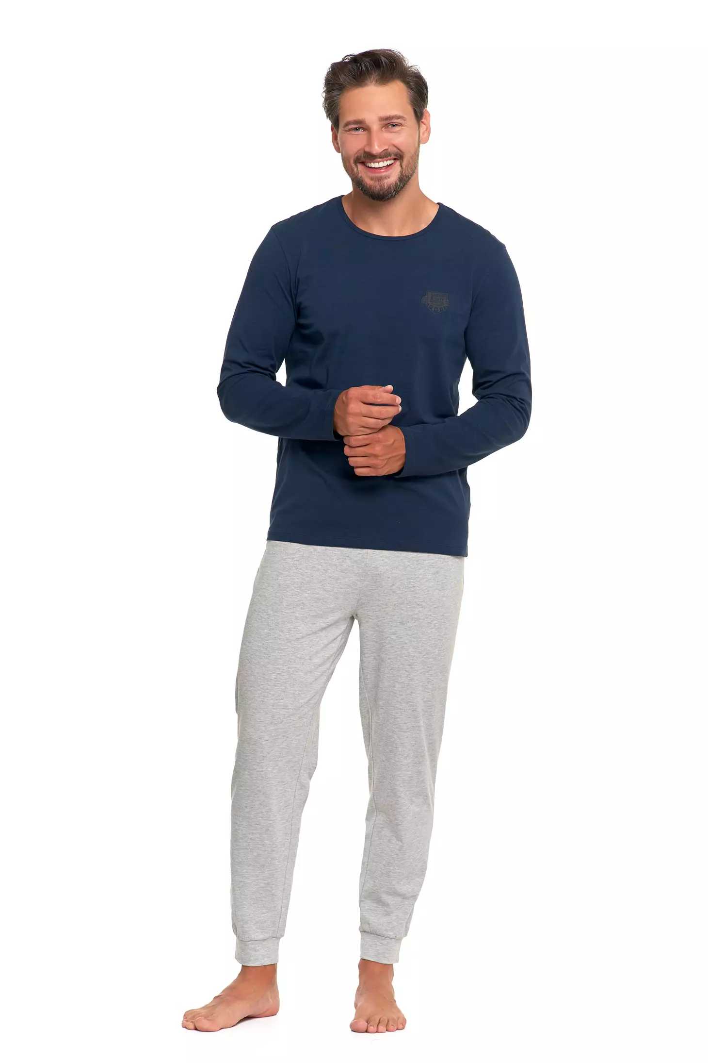 Piżama męska bawełniana z długim rękawem