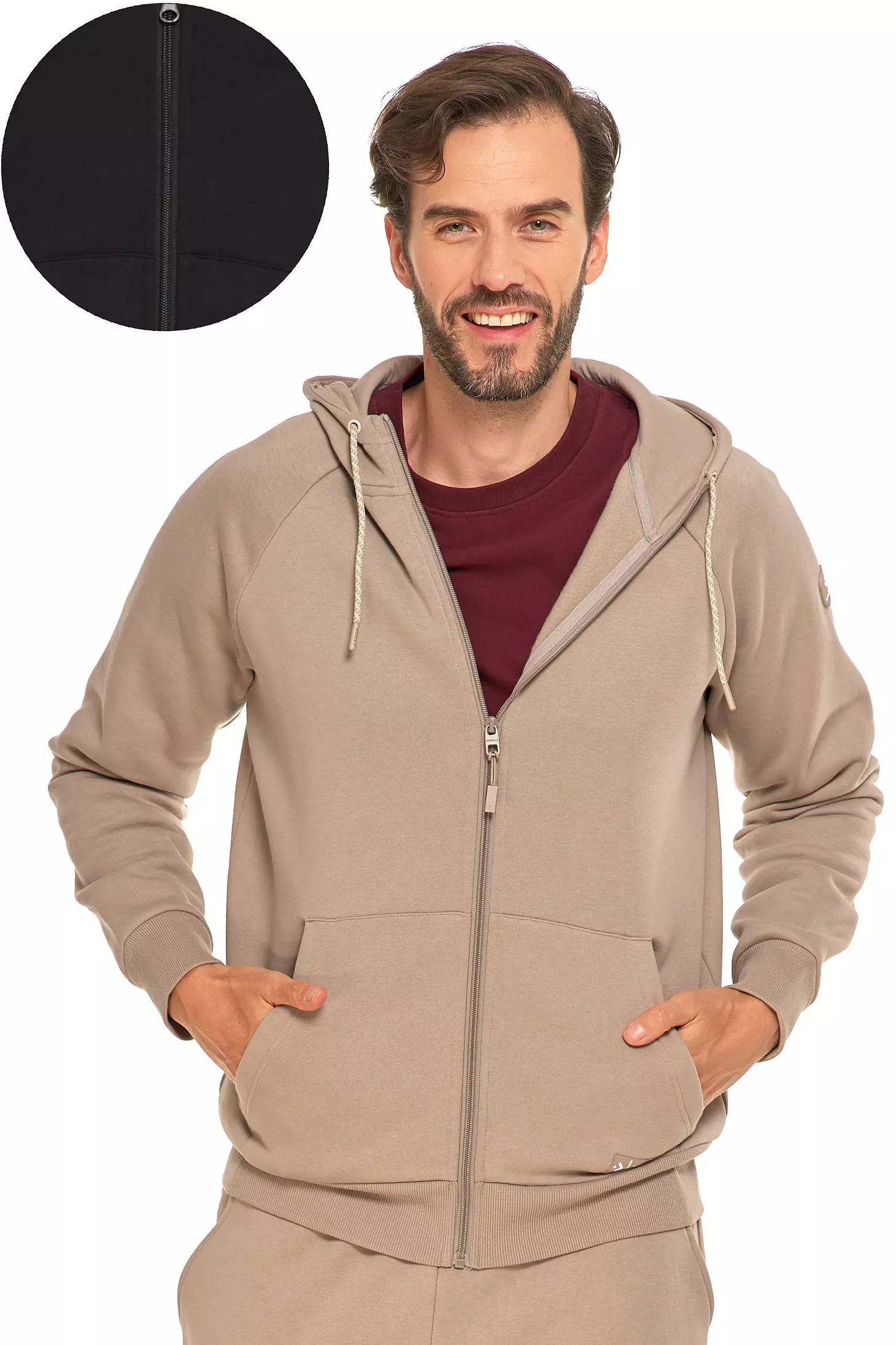 Bluza męska rozpinana z kapturem