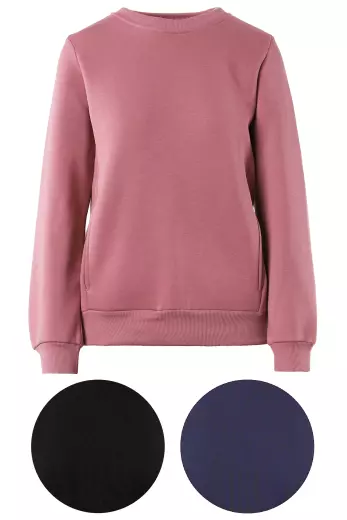 Bluza damska ocieplana z kieszeniami