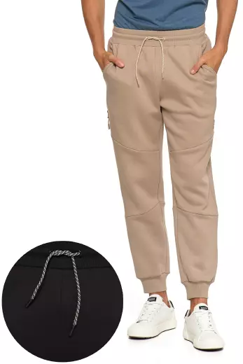 Spodnie męskie dresowe z ściągaczem