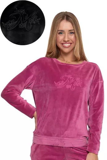 Bluza damska welurowa